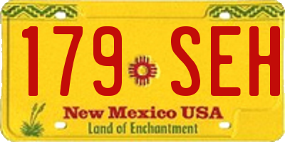 NM license plate 179SEH