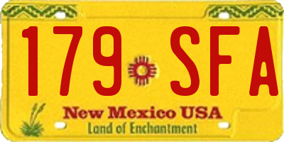 NM license plate 179SFA