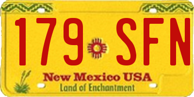 NM license plate 179SFN