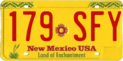 NM license plate 179SFY