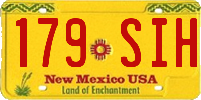 NM license plate 179SIH