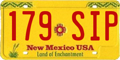 NM license plate 179SIP