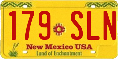 NM license plate 179SLN