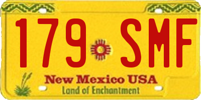 NM license plate 179SMF