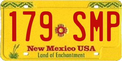 NM license plate 179SMP