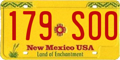 NM license plate 179SOO