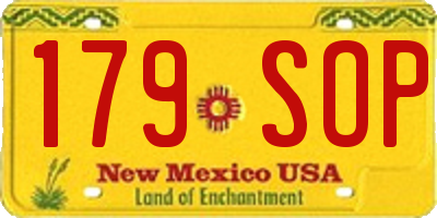 NM license plate 179SOP