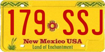 NM license plate 179SSJ