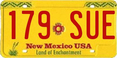 NM license plate 179SUE