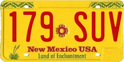 NM license plate 179SUV