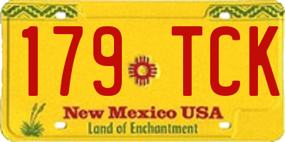 NM license plate 179TCK