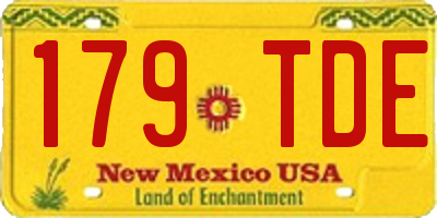 NM license plate 179TDE