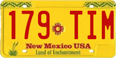 NM license plate 179TIM