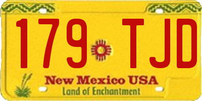 NM license plate 179TJD