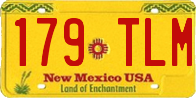 NM license plate 179TLM