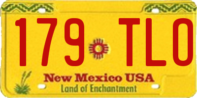 NM license plate 179TLO