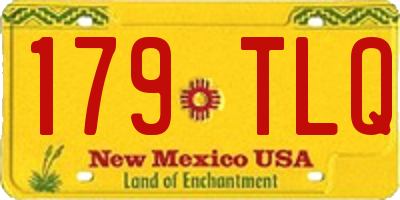 NM license plate 179TLQ