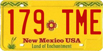 NM license plate 179TME