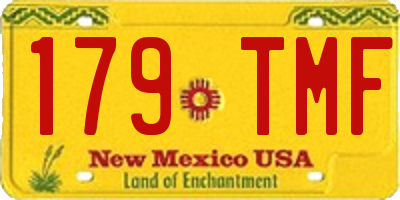 NM license plate 179TMF