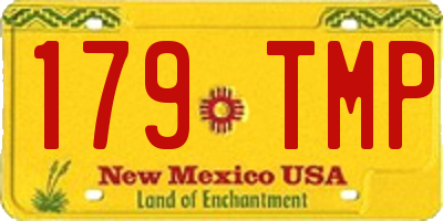 NM license plate 179TMP