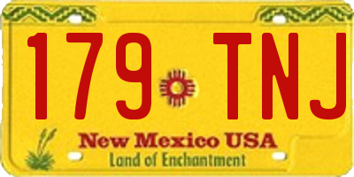 NM license plate 179TNJ