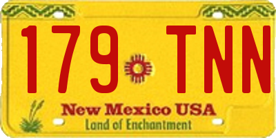 NM license plate 179TNN