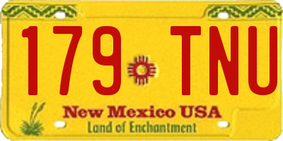 NM license plate 179TNU