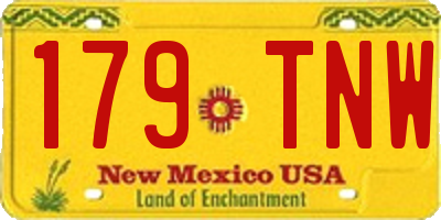 NM license plate 179TNW