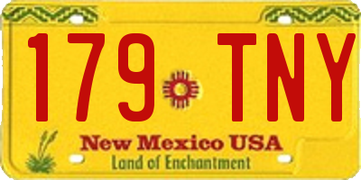 NM license plate 179TNY