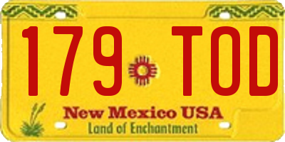NM license plate 179TOD