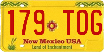 NM license plate 179TOG