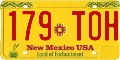 NM license plate 179TOH