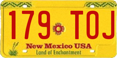 NM license plate 179TOJ