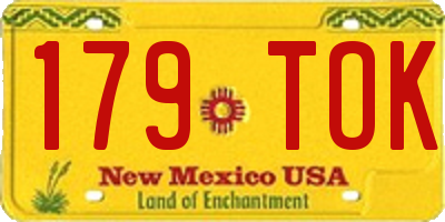NM license plate 179TOK