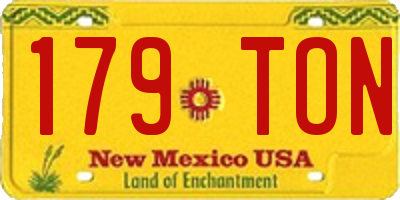 NM license plate 179TON