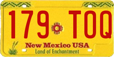 NM license plate 179TOQ