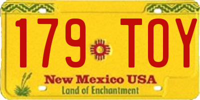 NM license plate 179TOY