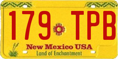 NM license plate 179TPB