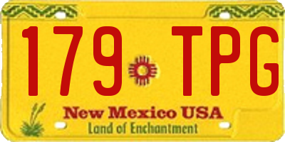 NM license plate 179TPG