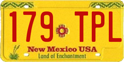 NM license plate 179TPL