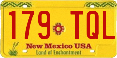 NM license plate 179TQL