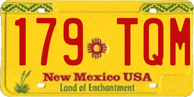 NM license plate 179TQM