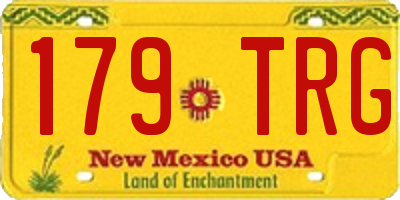 NM license plate 179TRG