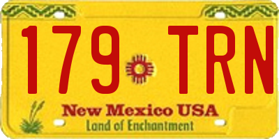 NM license plate 179TRN