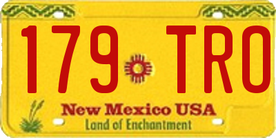 NM license plate 179TRO