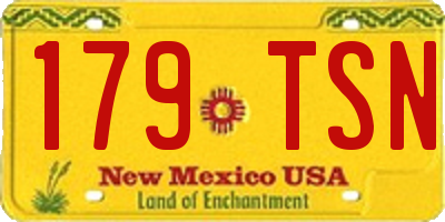 NM license plate 179TSN