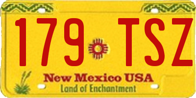 NM license plate 179TSZ