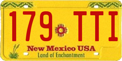 NM license plate 179TTI