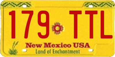 NM license plate 179TTL