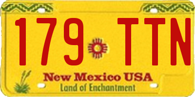 NM license plate 179TTN